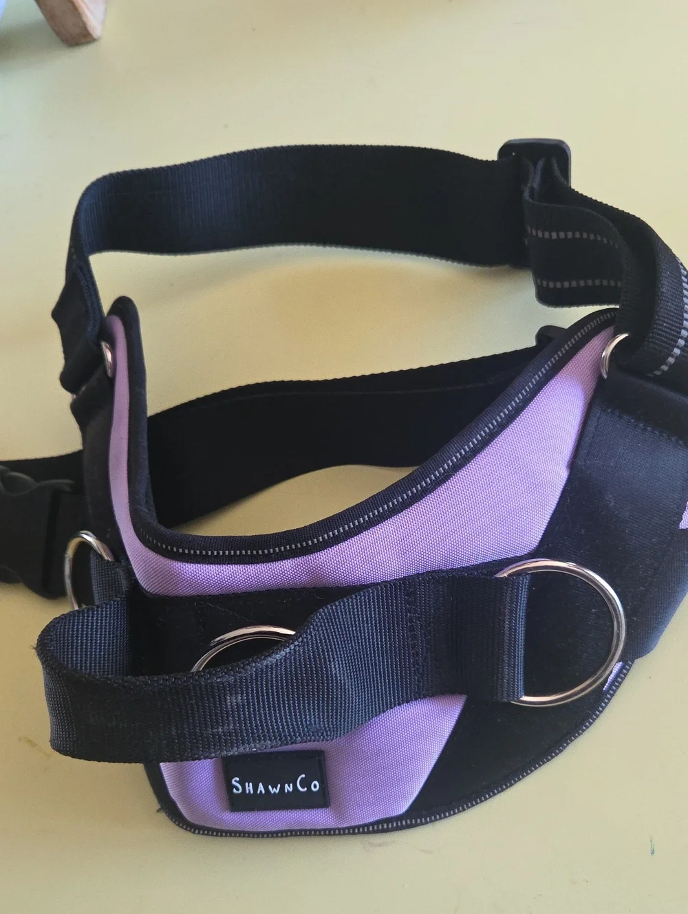 ShawnCo XL Purple & Black Dog Harness